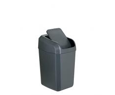 Denox DEN128 Papelera Troya con Tapa basculante 15 litros, Antracita, 280x220x400 mm
