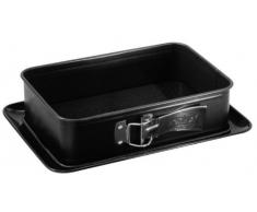 Zenker 8058 - Molde Horno Desmontable con Bandeja antiadherente Teflón 28x18x7cm, en color negro