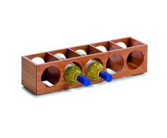 Zeller 13565 Botellero, Madera, MarrÃ³n, 13.5x12.5x53 cm