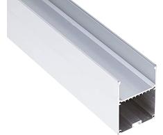 Jandei - Perfil Aluminio Tira led 2 Metros lampara Colgante 50 * 70mm con Tapa