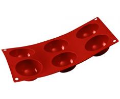 SF002 Molde de silicona, 6 semi esferas, color terracota