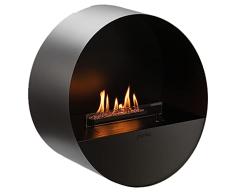 Planika Bubble Chimenea de Bioetanol Montada en la Pared - Pozo de Fuego Interior - Chimenea Bio Inteligente de 2.5kW con Control Remoto - CombustiÃ³n Limpia - Tanque 1.3L