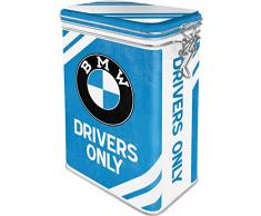 Nostalgic-Art Caja de cafÃ© Retro BMW â Drivers Only â Idea de Regalo para Aficionados de Coches, Lata con Tapa aromÃ¡tica, DiseÃ±o Vintage, 1,3 l
