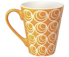 Excelsa etnika Taza 275Â ml, Porcelana, Naranja, 10.19Â X 10.19Â X 10Â cm