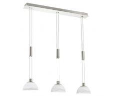 Eglo LED Lámpara de techo modelo montefio/3, níquel mate y alabastro 93468 S