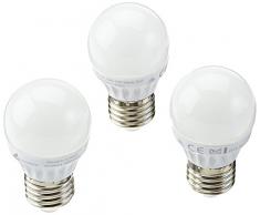 Trio - Set de 3 bombillas, E27, mini globo, 4 W, LED