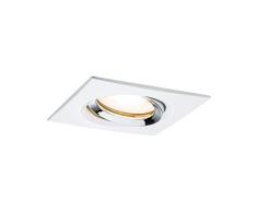 Paulmann 93664 Einbauleuchte LED Nova Einbaustrahler eckig Spot schwe Luz empotrable, WeiÃ Matt, Chrom