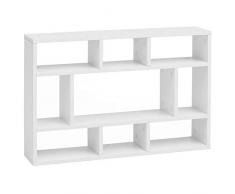 Wohnling WL5.810 - Estantería de Pared (Madera, 75 x 51 x 16 cm), Color Blanco