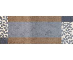 wash+dry Florita - Felpudo lavable, color gris, poliÃ©ster, gris, 115 x 175 cm