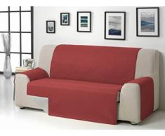 Martina Home Diamond Cubre Sofa Acolchado Reversible, Gris - Rojo, 2 Plazas