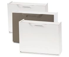 Pack de 3 zapateros color blanco y zapatero en color marron de polipropileno
