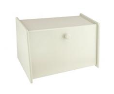 Apollo madera de panera de acero inoxidable, crema