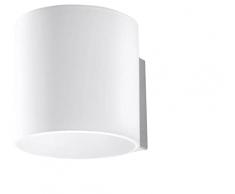 SOLLUX Aplique Pantalla Cristal IluminaciÃ³n Minimalista Bombilla LED FÃ¡cil InstalaciÃ³n Color Blanco VICI 10x12x10 cm CilÃ­ndrico