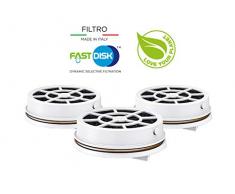 Laica FD03A Caja de 3 filtros de Carbono para Botella de filtraciÃ³n instantÃ¡nea. filtran 120 litros de Agua, Blanco