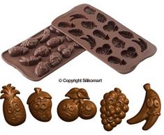 SCG32 Molde de Silicona para chocolatines con Forma de Fruta, Color marrÃ³n