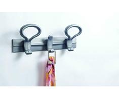 Bolis Italia Perchero Triple de plÃ¡stico, Plateado, cm 36