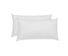 Pikolin Home - Pack de 2 almohadas de fibra, antiácaros, funda 100% algodón, firmeza media, 50x80cm, altura 18cm (Todas las medidas)