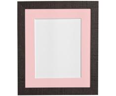 Frames by Post 30 x 30 cm de Profundidad de Vetas de Marco de Fotos con Rosa Soporte para 8 x 20,32 cm para Fotos de, marrón Oscuro