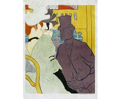 Toulouse-Lautrec - Lienzo decorativo para pared, diseÃ±o de Moulin Rouge