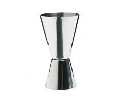 BarCraft Cocktail Jigger Vaso Doble para Medir Bebidas Espirituosas, Acero Inoxidable, 25ml/50ml