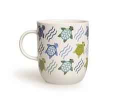 Excelsa Tazas Animals Taza Mug Tortuga 400 ml, Porcelana, Blanco/Multicolor, 1 UnitÃ (Confezione da 1)