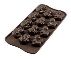 SCG27 Molde de Silicona para 12 chocolatines con Forma de Ã¡ngeles, Color marrÃ³n