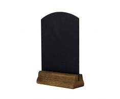 Pizarras UK A5 Pizarra de Mesa con Plano de Madera, Madera, Marrón Rústico, 23 x 15 x 4 cm