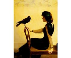 Harry Willson Watrous The Chatterers 1913 Painting Art Print Canvas Premium Wall Decor Poster Mural Pintura pared Pï¿½ster