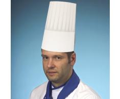 PAPSTAR 12208 Burgund - Gorros de Cocinero (23 cm, tamaño Ajustable, Papel, 25 Unidades), Color Blanco