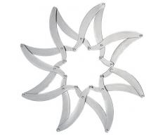 Alessi Augh DUL01 - Salvamanteles Extensible, diseño de Sol, Color Plateado