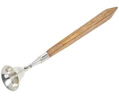 BETTER & BEST Q B&B Q BETTER & BEST Apagavelas, Metal Plateado y Madera, 24 x 3 x 3 cm