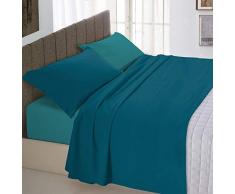 Italian Bed Linen Juego de sÃ¡banas de Color Natural (Hoja Plana 180x300, Plancha instalada 120x200cm+Funda de Almohada 52x82cm), Gasolina Petroleo/Verde Botella, Gris Claro, pequeÃ±o doble