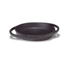 Agnelli Ollas Mini Placa de Hierro Fundido, Dos Asas, de fundición Gris, Negro Grafito