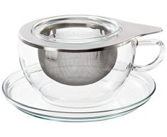 Trendglas Jena Tea Time - Taza de té con Filtro Integrado de Acero Inoxidable (0,3 L)