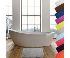 MSV Alfombra de BaÃ±o de Espuma, DiseÃ±o Piedras, PVC, Gris, 40x20x20 cm