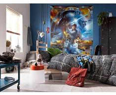 Komar 1 â Star Wars Jedi Luke Skywalker Collage Papel Pintado, Multicolor, 4 Piezas