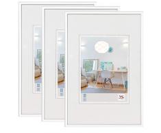 walther design KV460W3 Nuevo marco de fotos de plÃ¡stico Lifestyle, 40x60 cm, blanco, paquete de 3