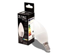 V-TAC Bombilla LED Vela E14, Edison, 3.7W (Equivalente a 25W) - 320 Lumen - 6400K Blanco FrÃo - Apertura del Haz de Luz 180° - Máxima Eficiencia y Bajo Consumo