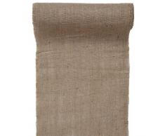 Camino de Mesa de Yute de 5 Metros, Color Beige, 25 cm