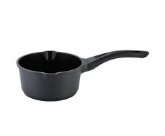 axentia Cacerola de Aluminio Fundido Blackline con Asa, Cazo Antiadherente de Doble Vertido para Todo Tipo de Cocina, Ã aprox. 18 cm, Negro