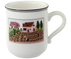 Villeroy & Boch Design Naif Jarra con Asa Jardinero de Diseño Clásico con Alegre decoración, Porcelana, Rojo, 0.3 L