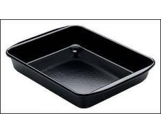 Riess 454290 Brateck Tubo Sartén, acero inoxidable, Negro, 32.8 x 42 x 7 cm