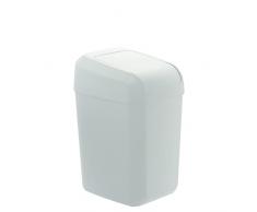 Denox DEN129 Papelera Troya con Tapa basculante 30 litros, Blanco, 350x280x530 mm