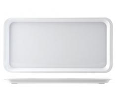 H&H H&H - Fuente con Borde, en melamina, Blanca 40 x 20 x 2 cm