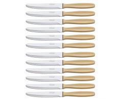 Arcos 370200-DUN14 Caja con 12 cuchillos de mesa, 125 mm, Acero_Inoxidable, MarrÃ³n