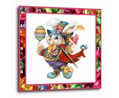 3dRose - Reloj de Pared de Conejo de Pascua, 38 x 38 cm (DPP_14857_3)