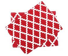 Casa de pingüino 100% Guante Doble para Horno y Juego de 3 Toallas de té Set de Regalo, algodón, Rojo, 45 x 33 x 0,75 cm