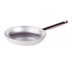 Ollas Agnelli Pan avellanado Baja, de Aluminio, con Mango Tubular de Acero Inoxidable, Plata, 40 cm
