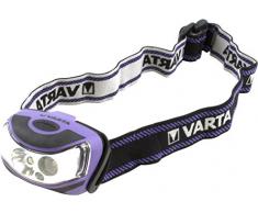 VARTA - Linterna Frontal 2 x1 Watt LED, 120 Lumens, 78m de Alcance, 3x AAA Incluidas
