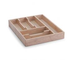 Zeller 24045 Bandeja para Cubiertos, Madera, Marrón, 34x43x6 cm